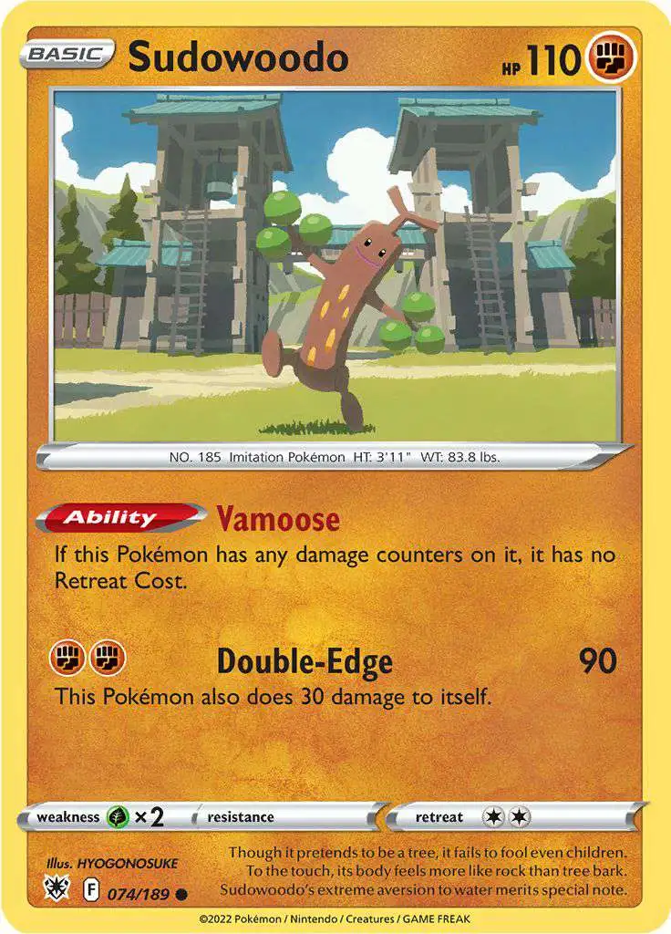 Pokemon Trading Card Game Sword & Shield Astral Radiance Common Sudowoodo #74