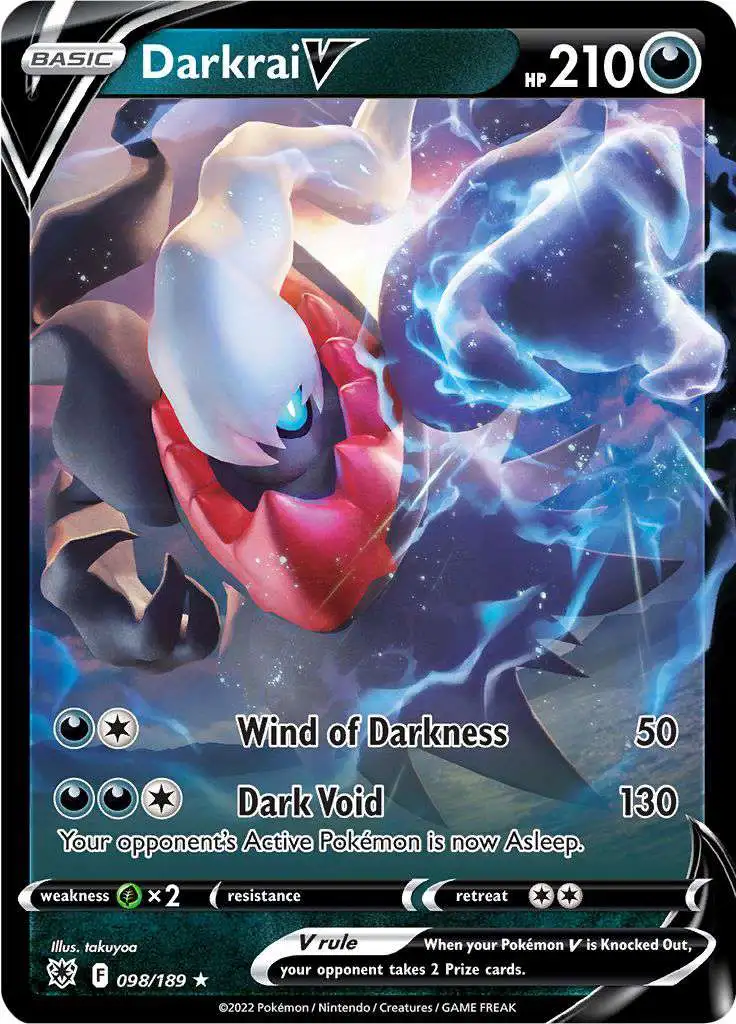 Pokemon Trading Card Game Sword & Shield Astral Radiance Ultra Rare Darkrai-V #98 Pokemon Trading Card Game Sword & Shield Astral Radiance Ultra Rare Darkrai-V #98
