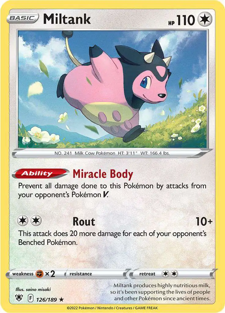 Pokemon Trading Card Game Sword & Shield Astral Radiance Rare Holo Miltank #126