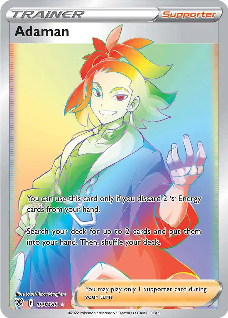 Pokemon Trading Card Game Sword & Shield Astral Radiance Rare Rainbow Adaman #199 Pokemon Trading Card Game Sword & Shield Astral Radiance Rare Rainbow Adaman #199
