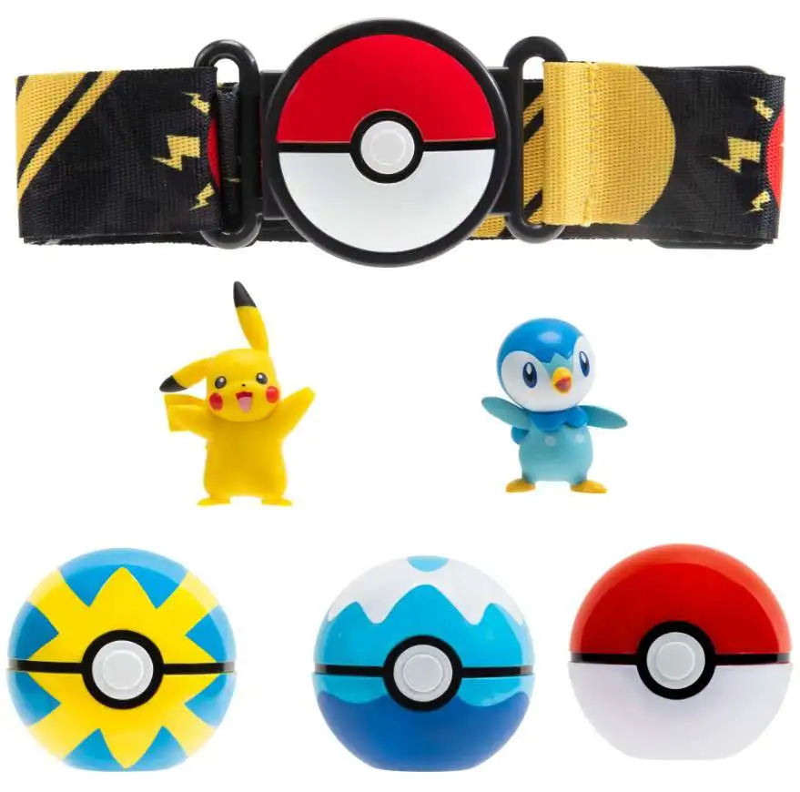 Pokemon Clip N Go Bandolier Set Deluxe Pack Playset Pikachu