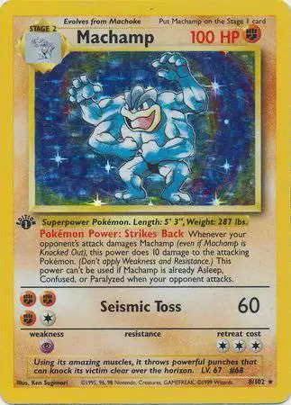 Pokemon Base Set Holo Rare Machamp #8