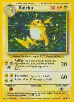 Pokemon Base Set Holo Rare Raichu #14