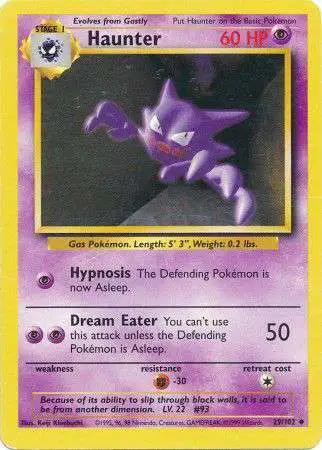 Pokemon Base Set Uncommon Haunter #29 [Moderately Played]