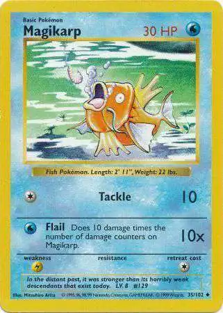 Pokemon Base Set Uncommon Magikarp #35 [Shadowless] [Moderately Played]