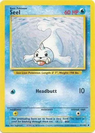 Pokemon Base Set Uncommon Seel #41 [Lightly Played]