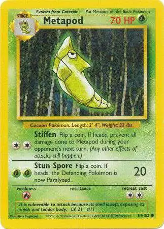 Pokemon Base Set Common Metapod #54