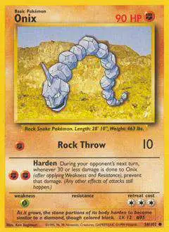 Pokemon Base Set Common Onix #56