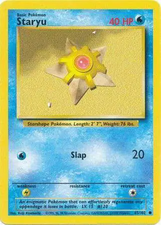 Pokemon Base Set Common Staryu #65 [Moderately Played]