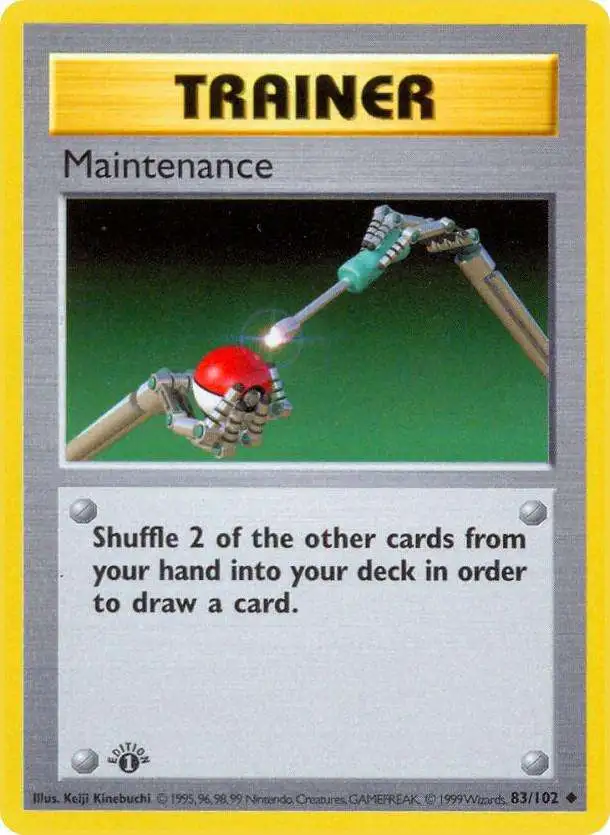 Pokemon Base Set Uncommon Maintenance #83 [1st Edition]