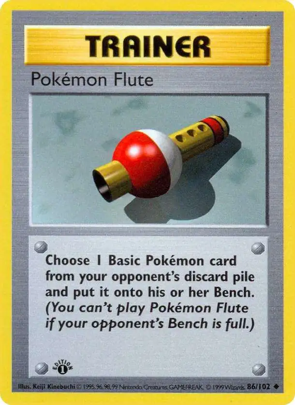 Base Set Uncommon Pokemon Flute #86 [1st Edition]