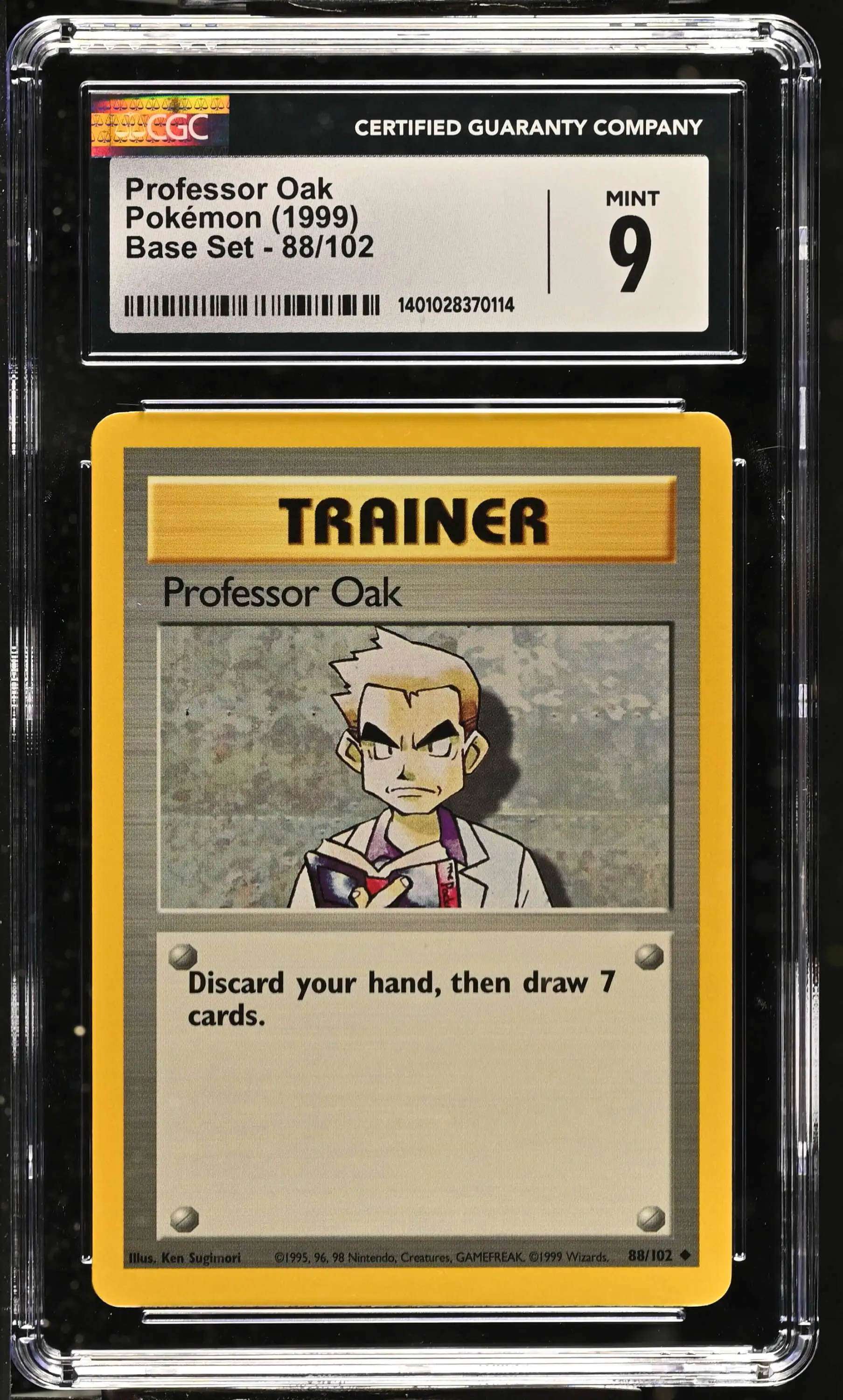 Pokemon Base Set Uncommon Professor Oak #88 [CGC 9.0]