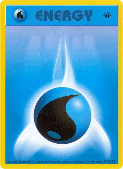 Pokemon Base Set Common Water Energy #102 [Lightly Played]