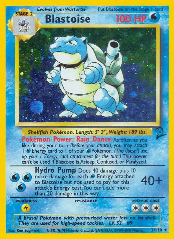Pokemon Trading Card Game Base Set Holo Rare Blastoise #2