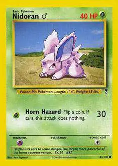 Pokemon Trading Card Game Base Set 2 Common Nidoran Male #83