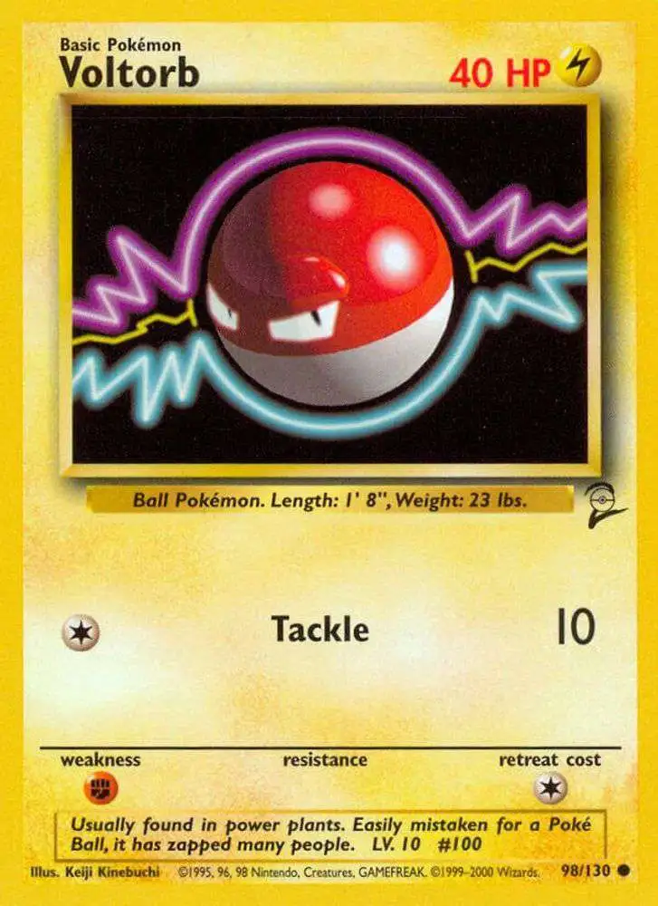 Pokemon Trading Card Game Base Set 2 Common Voltorb #98