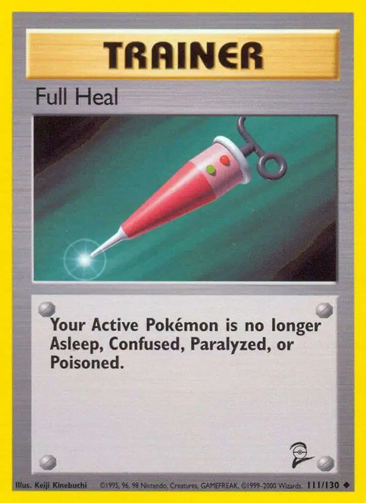 Pokemon Trading Card Game Base Set 2 Single Card Uncommon Full Heal 111 -  ToyWiz