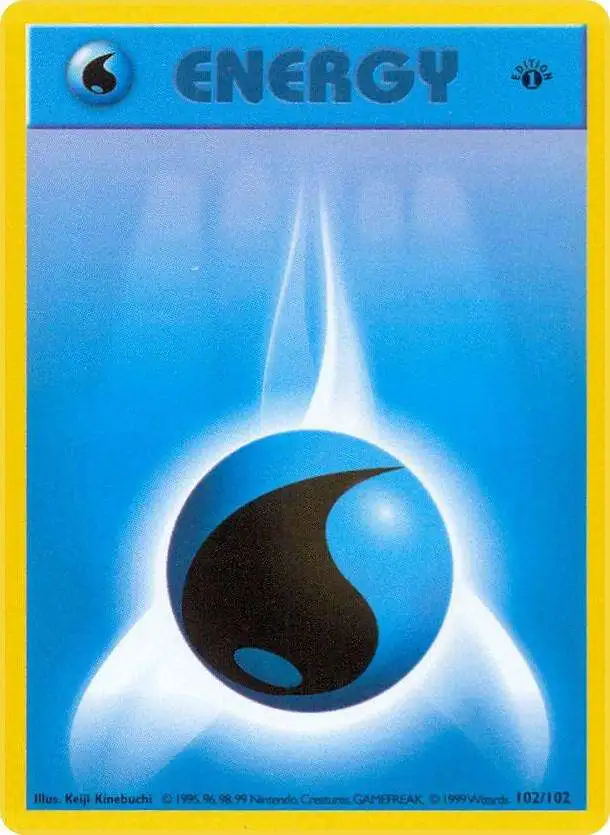 Pokemon Trading Card Game Common Water Energy [1st Edition]
