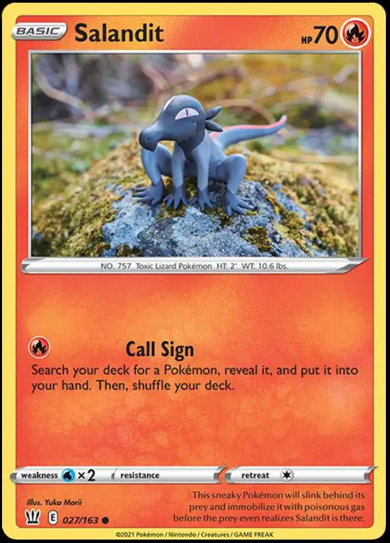 Pokemon Trading Card Game Sword & Shield Battle Styles Common Salandit #27