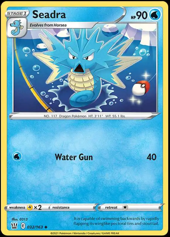 Pokemon Trading Card Game Sword & Shield Battle Styles Uncommon Seadra #32