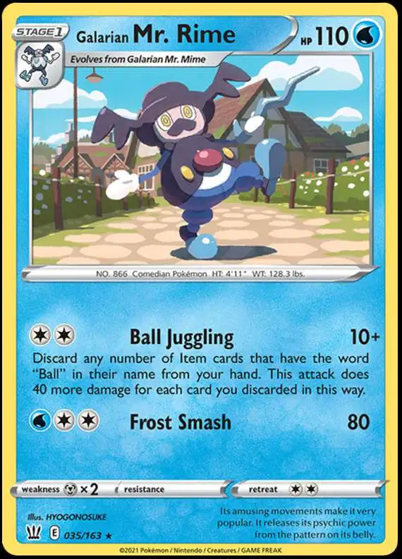 Pokemon Trading Card Game Sword & Shield Battle Styles Rare Galarian Mr. Rime #35