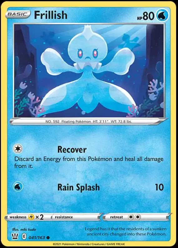 Pokemon Trading Card Game Sword & Shield Battle Styles Common Frillish #41