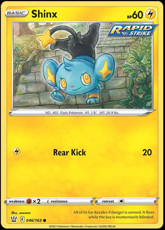 Pokemon Trading Card Game Sword & Shield Battle Styles Common Shinx #46