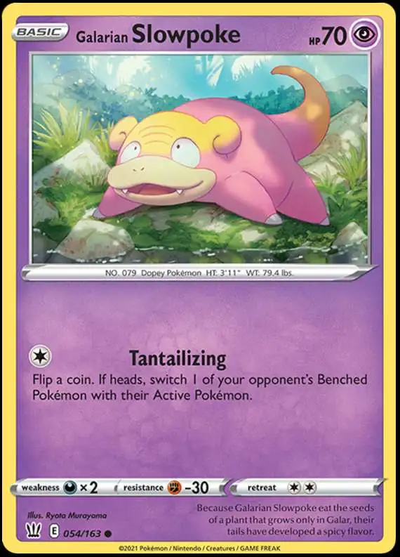 Pokemon Trading Card Game Sword & Shield Battle Styles Common Galarian Slowpoke #54