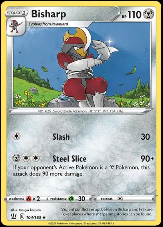 Pokemon Trading Card Game Sword & Shield Battle Styles Uncommon Bisharp #104