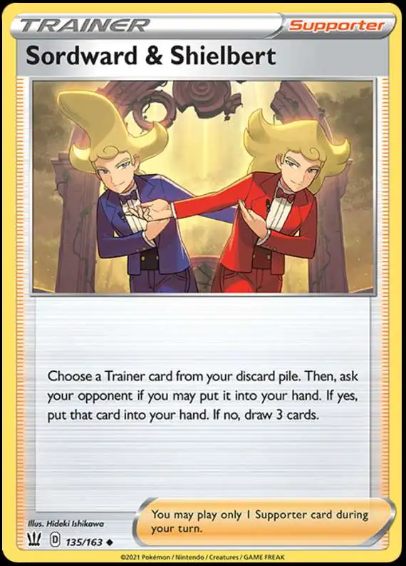 Pokemon Trading Card Game Sword & Shield Battle Styles Uncommon Sordward and Shielbert #135