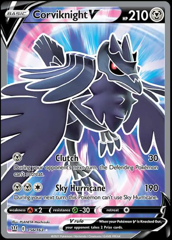 Pokemon Trading Card Game Sword & Shield Battle Styles Ultra Rare Corviknight V #156