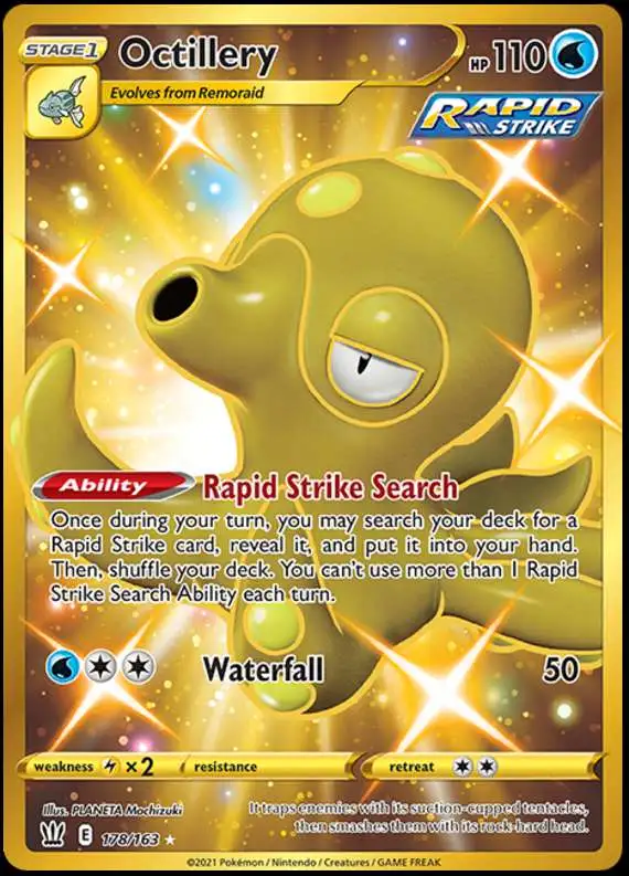 Pokemon Trading Card Game Sword & Shield Battle Styles Secret Rare Shiny Octillery #178