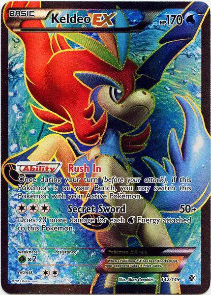 Pokemon Trading Card Game Black & White Boundaries Crossed Ultra Rare Keldeo EX #142 [Lightly Played]