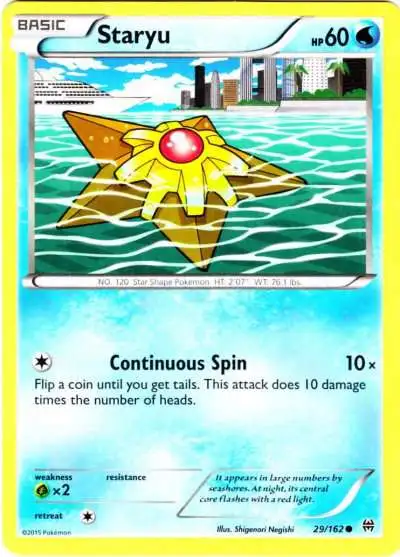 Pokemon Trading Card Game XY BREAKthrough Common Staryu #29