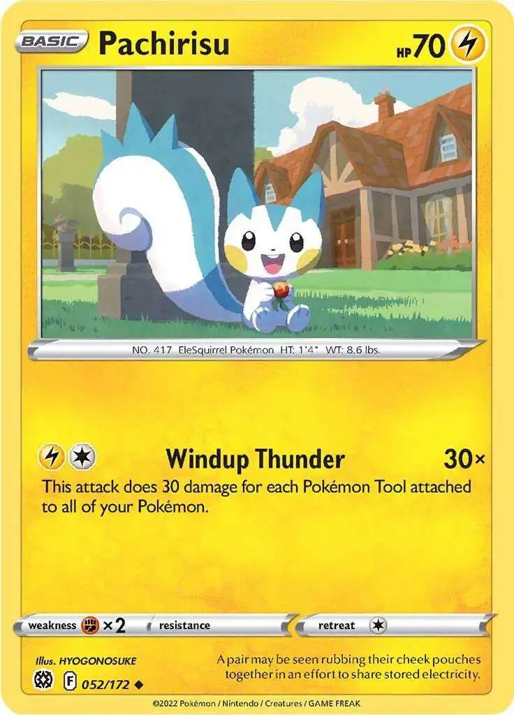 Pokemon Trading Card Game Sword & Shield Brilliant Stars Uncommon Pachirisu #52