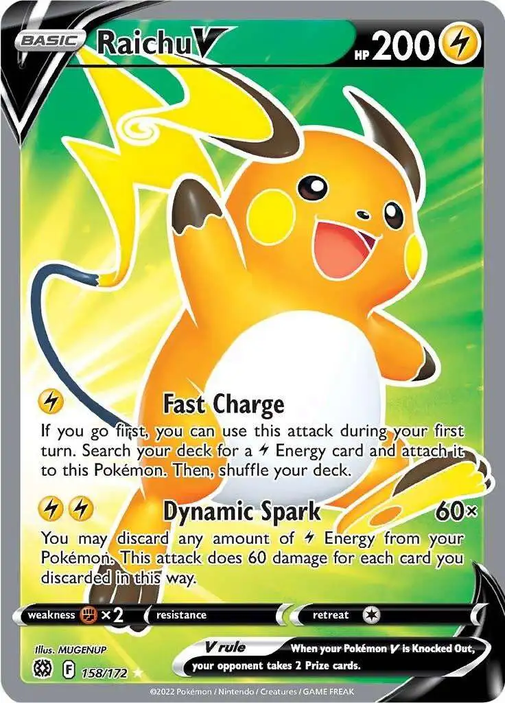 Pokemon Trading Card Game Sword Shield Brilliant Stars Single Card Ultra  Rare Raichu V 158 Full Art - ToyWiz