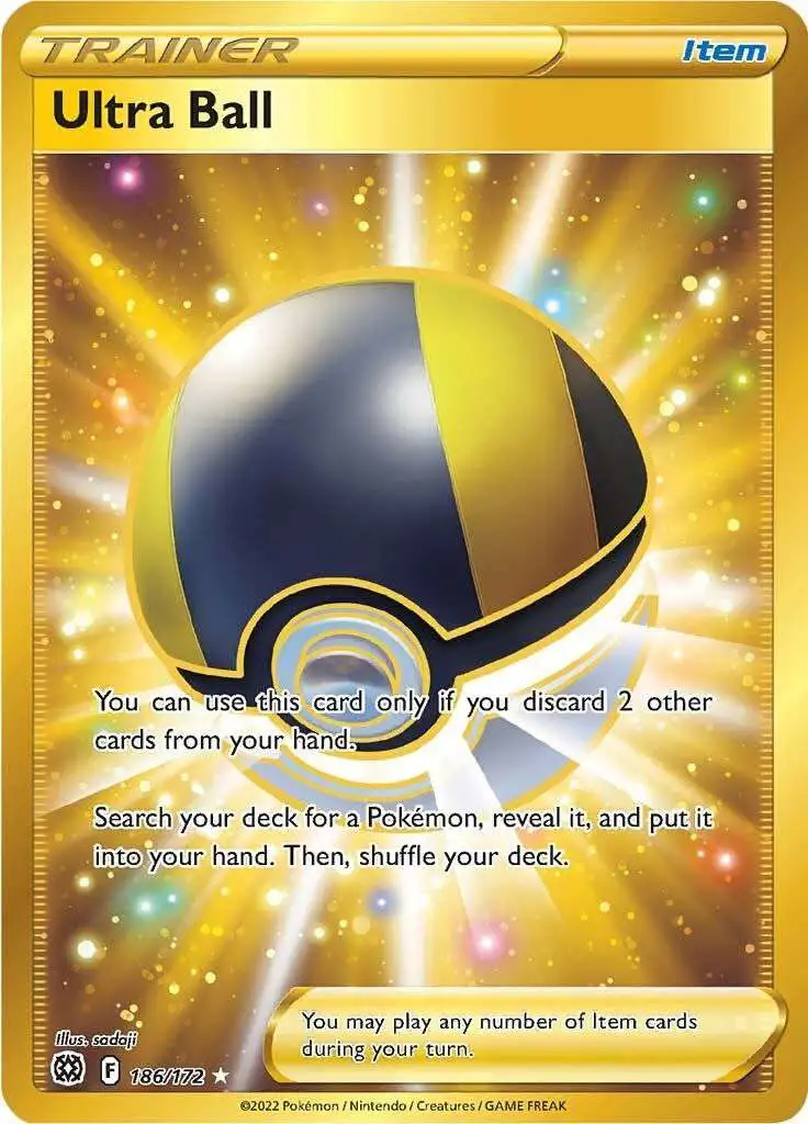 Pokemon Trading Card Game Sword & Shield Brilliant Stars Ultra Rare Ultra Ball #186 [Secret]
