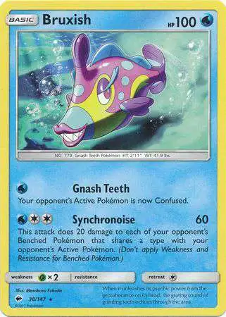 Pokemon Trading Card Game Sun & Moon Burning Shadows Rare Bruxish #38