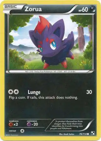 Pokemon Black & White Base Set Common Zorua #70