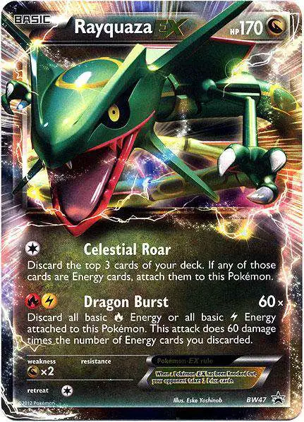 Pokemon Black & White Promo Ultra Rare Rayquaza EX BW47 [Lightly Played]