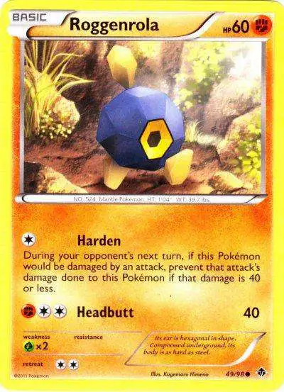 Pokemon Trading Card Game Black & White Emerging Powers Common Roggenrola #49