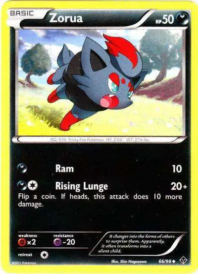Pokemon Trading Card Game Black & White Emerging Powers Uncommon Zorua #66