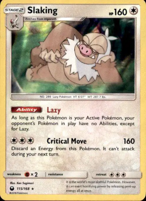 Pokemon Trading Card Game Celestial Storm Rare Holo Slaking #115