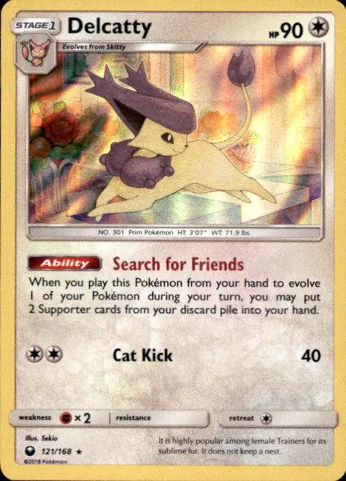 Pokemon Trading Card Game Celestial Storm Rare Holo Delcatty #121