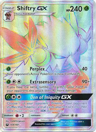 Pokemon Trading Card Game Celestial Storm Hyper Rare Shiftry GX #169