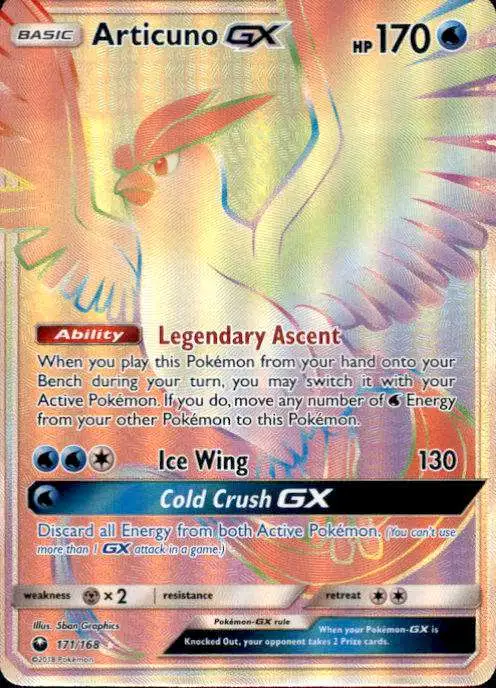 Pokemon Trading Card Game Celestial Storm Hyper Rare Articuno GX #171