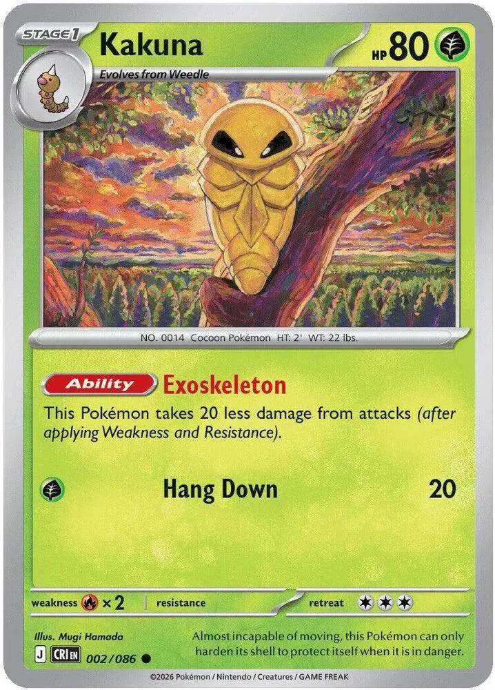Pokemon Trading Card Game Chaos Rising Common Kakuna #2