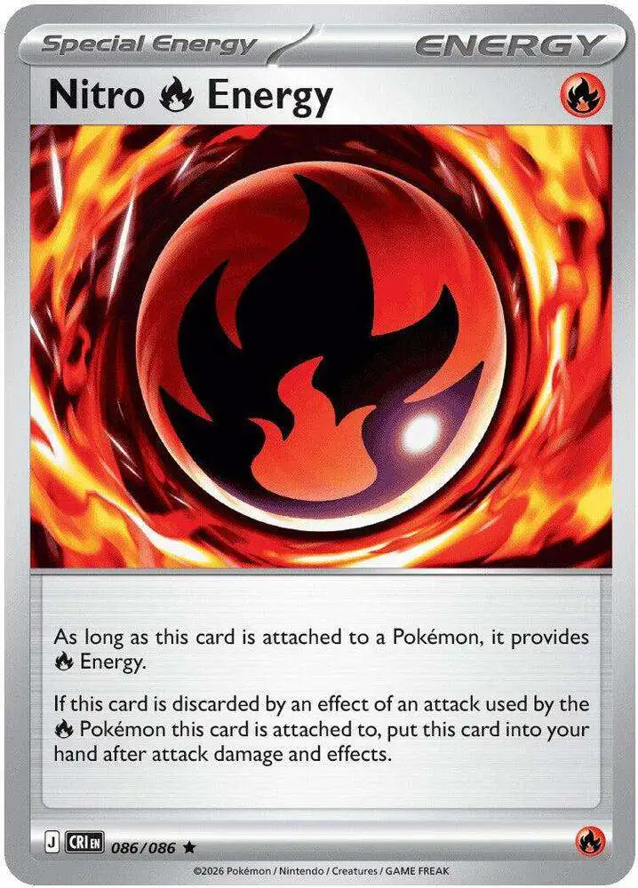 Pokemon Trading Card Game Chaos Rising Rare Nitro R Energy #86