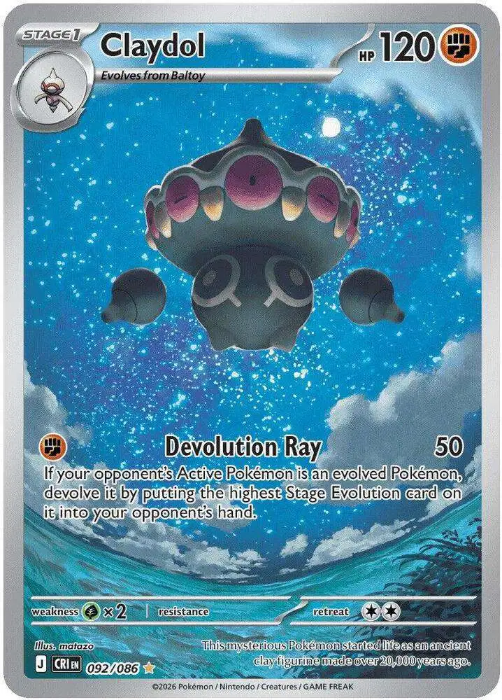 Pokemon Trading Card Game Chaos Rising Illustrator Rare Claydol #92