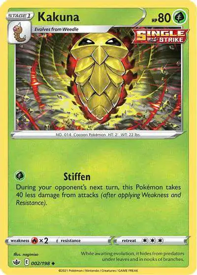 Pokemon Trading Card Game Sword & Shield Chilling Reign Uncommon Kakuna #2